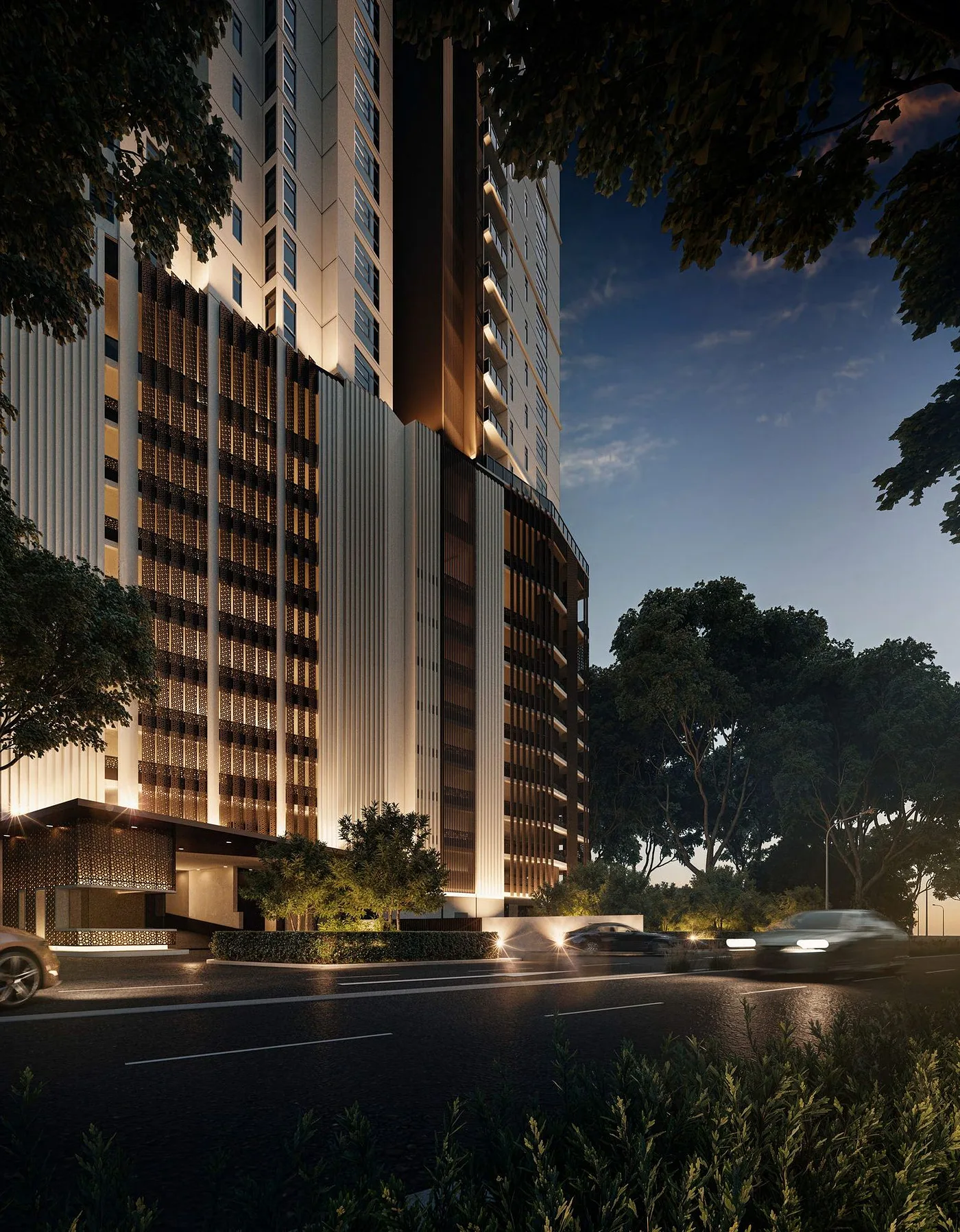 Cantonment Residences 槟城浮罗池滑住宅建筑效果图