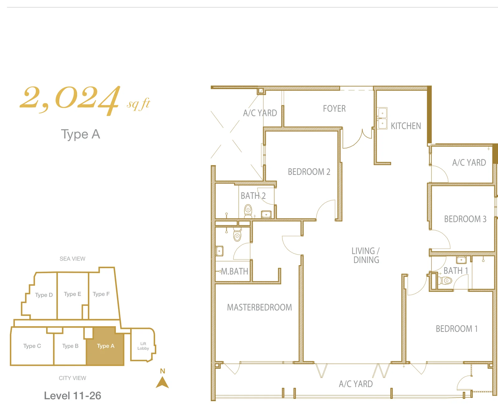 Cantonment Residences A户型图